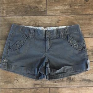 Women's Gray Casual Cuffed Shorts